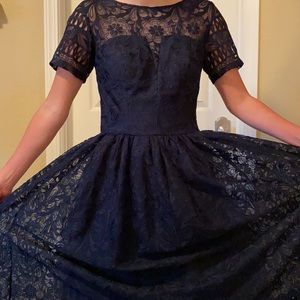 Elegant blue dress